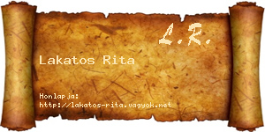 Lakatos Rita névjegykártya